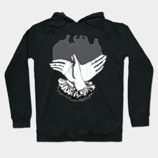 hand wutang white Hoodie